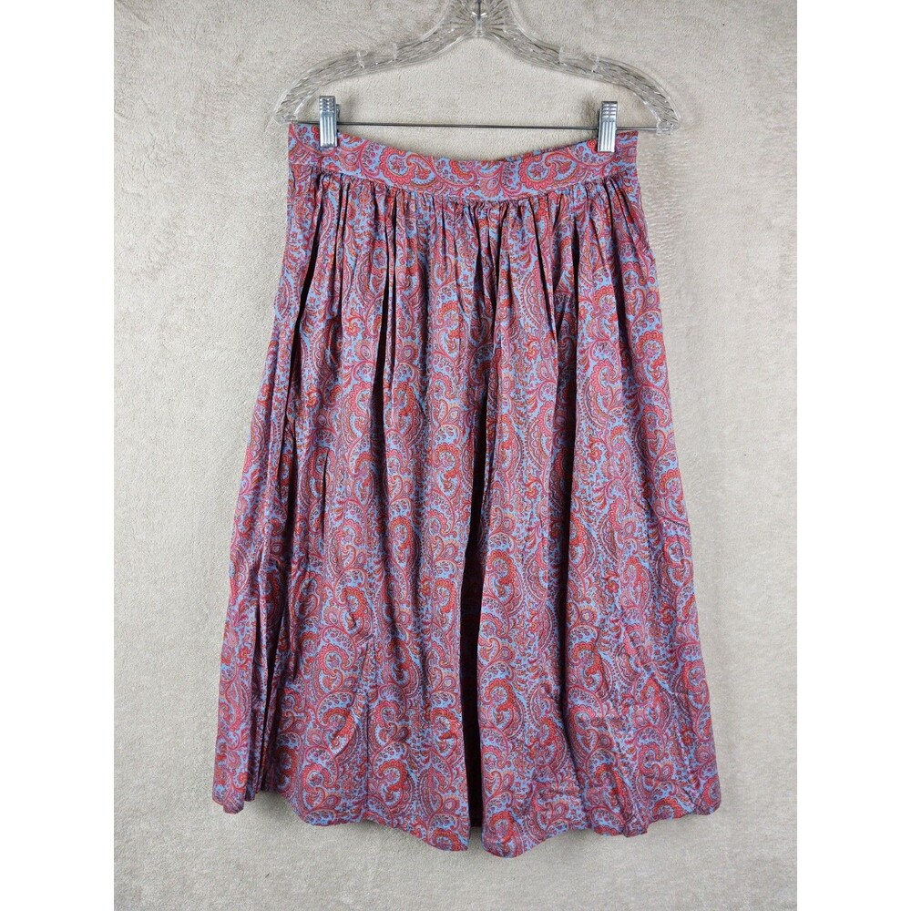 Alcoolique Women's 100% Cotton Mafalda Paisley Pleated Skirt Size 44